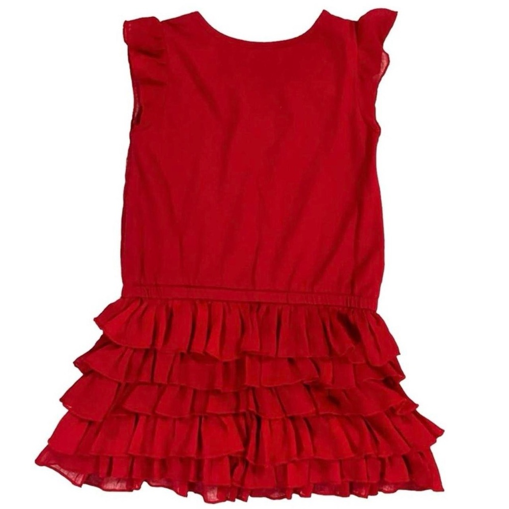 The Children’s Place Red Christmas Holiday Sparkle Dress Size 4T - Picture 2 of 5